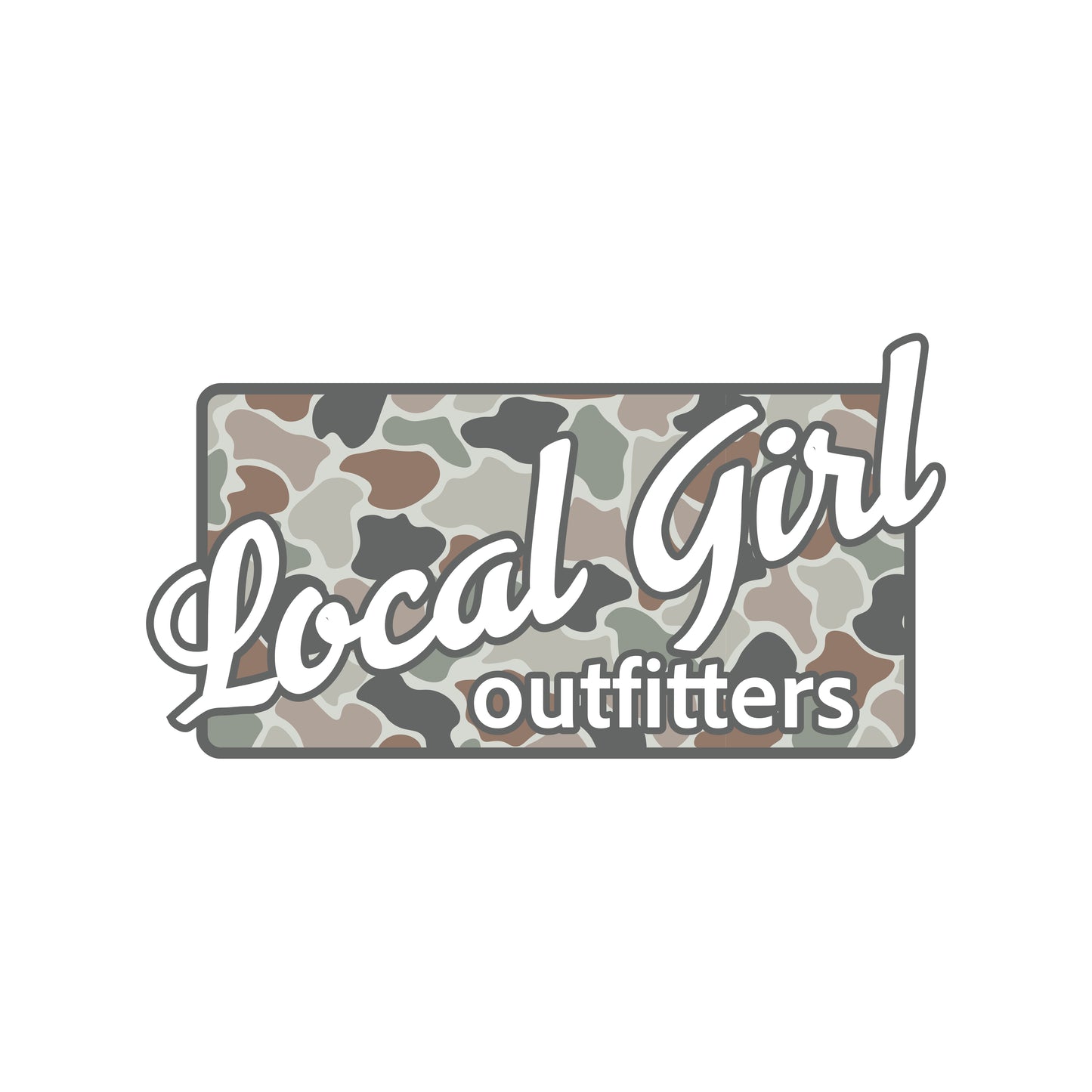 Local Girl Plate Decal - Forest Camo Flora