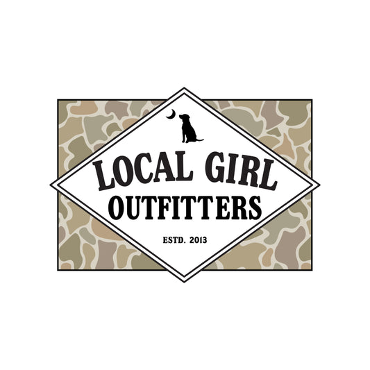Local Girl Founder's Flag Decal - Forest Camo Desert