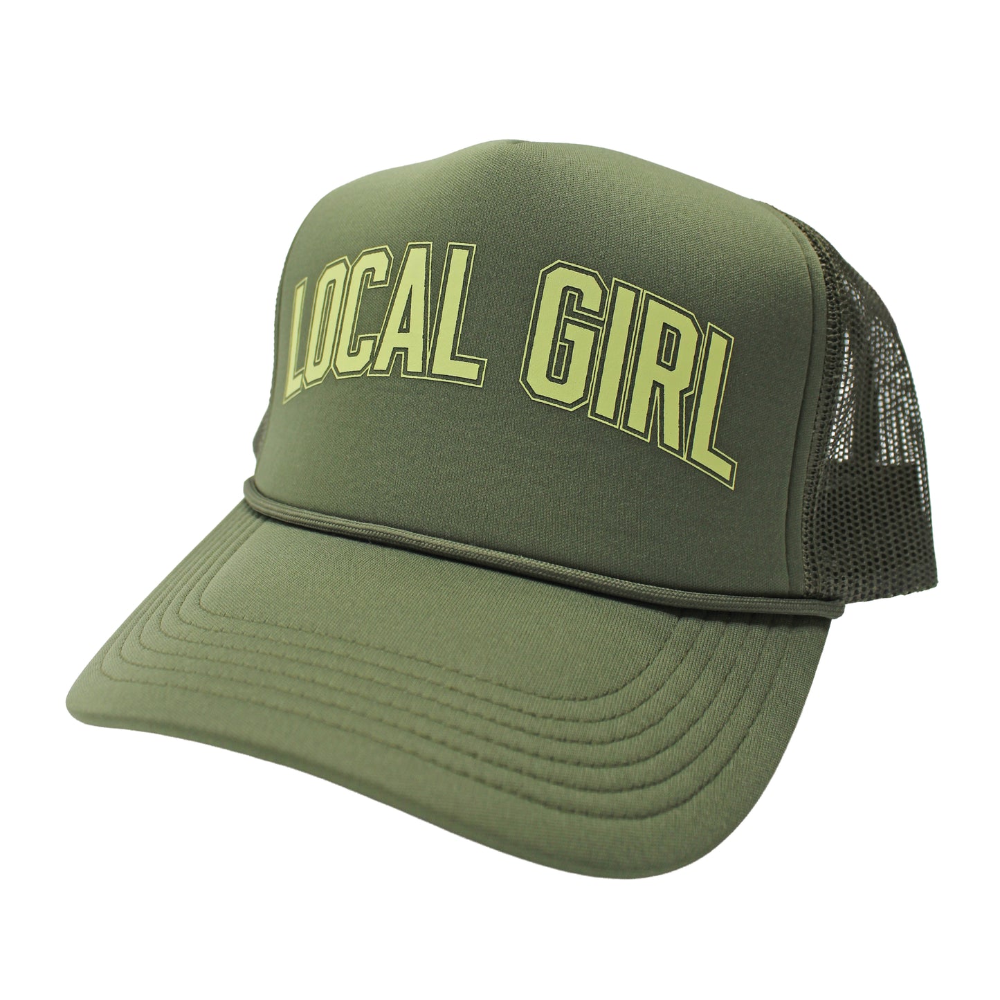 Local Girl Beachwood Foam Trucker Hat - Olive