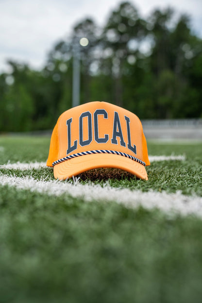 Local Girl Collegiate Foam Trucker Hat - Burnt Orange/Charcoal