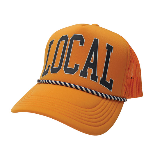 Local Girl Collegiate Foam Trucker Hat - Burnt Orange/Charcoal