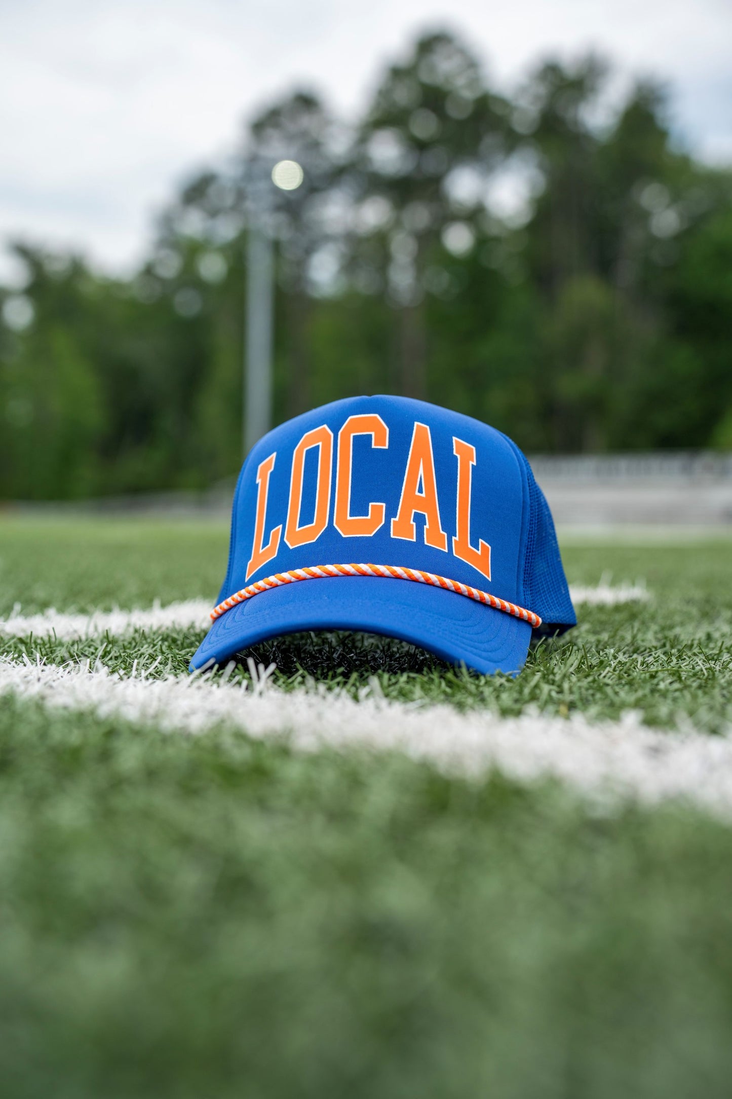 Local Girl Collegiate Foam Trucker Hat - Core Blue/Orange