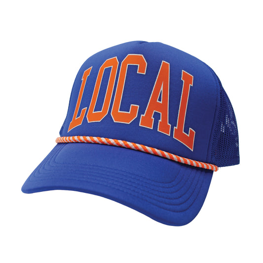 Local Girl Collegiate Foam Trucker Hat - Core Blue/Orange