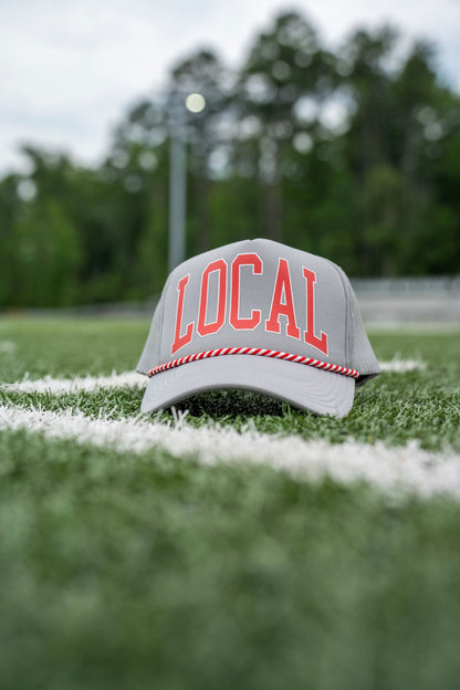 Local Girl Collegiate Foam Trucker Hat - Gray/Crimson