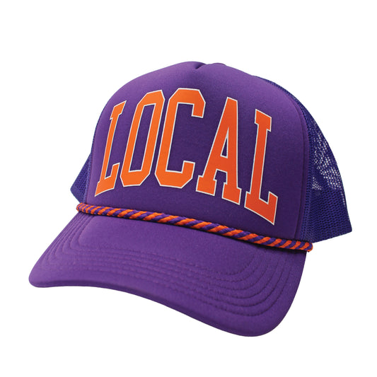 Local Girl Collegiate Foam Trucker Hat - Purple/Orange