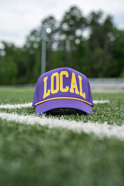 Local Girl Collegiate Foam Trucker Hat - Purple/Yellow