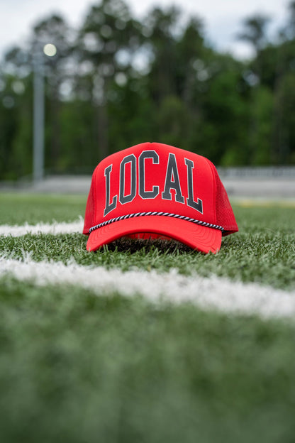 Local Girl Collegiate Foam Trucker Hat - Red/Black