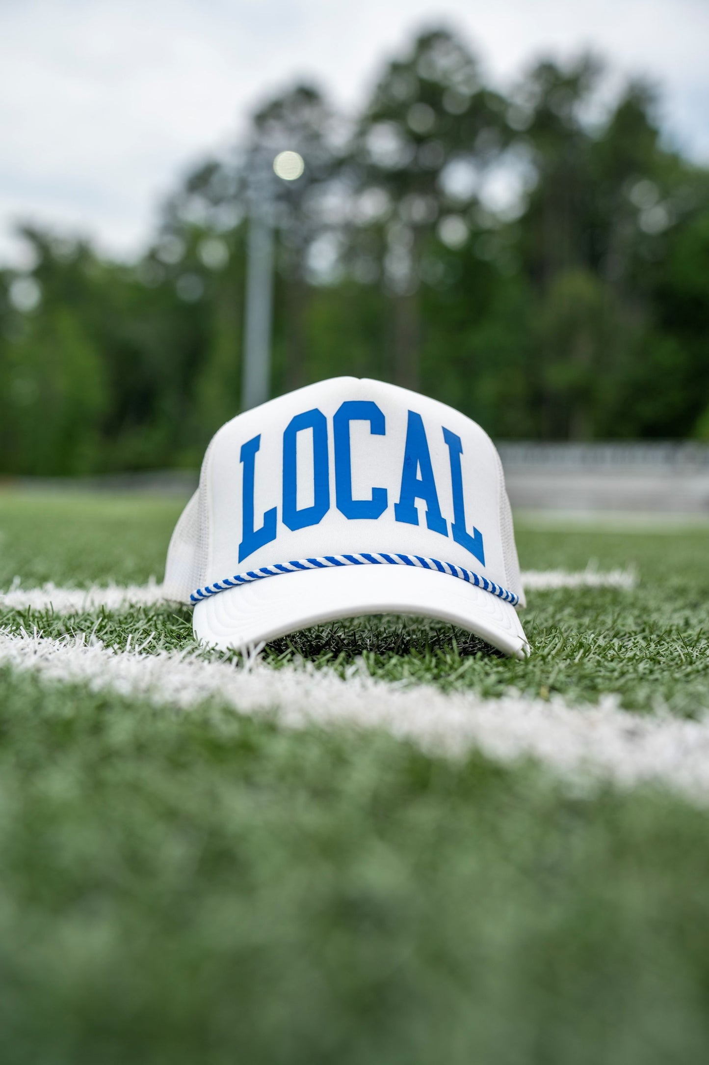 Local Girl Collegiate Foam Trucker Hat - White/Blue