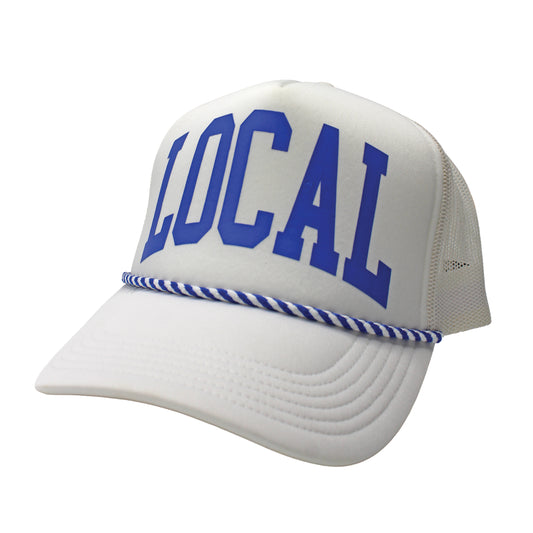 Local Girl Collegiate Foam Trucker Hat - White/Blue