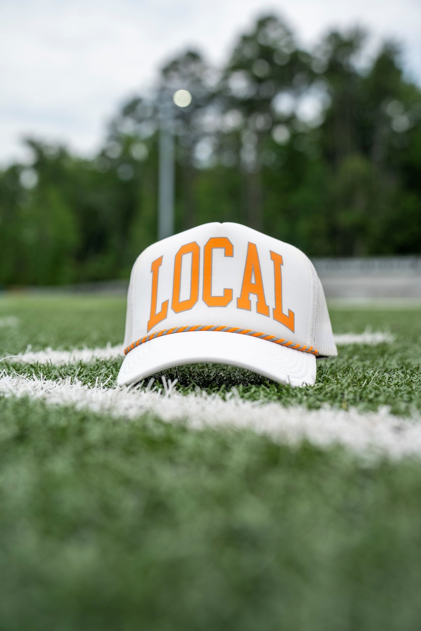Local Girl Collegiate Foam Trucker Hat - White/Big Orange
