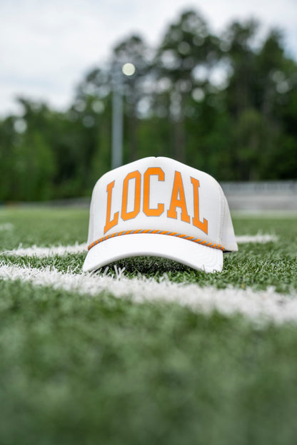Local Girl Collegiate Foam Trucker Hat - White/Big Orange