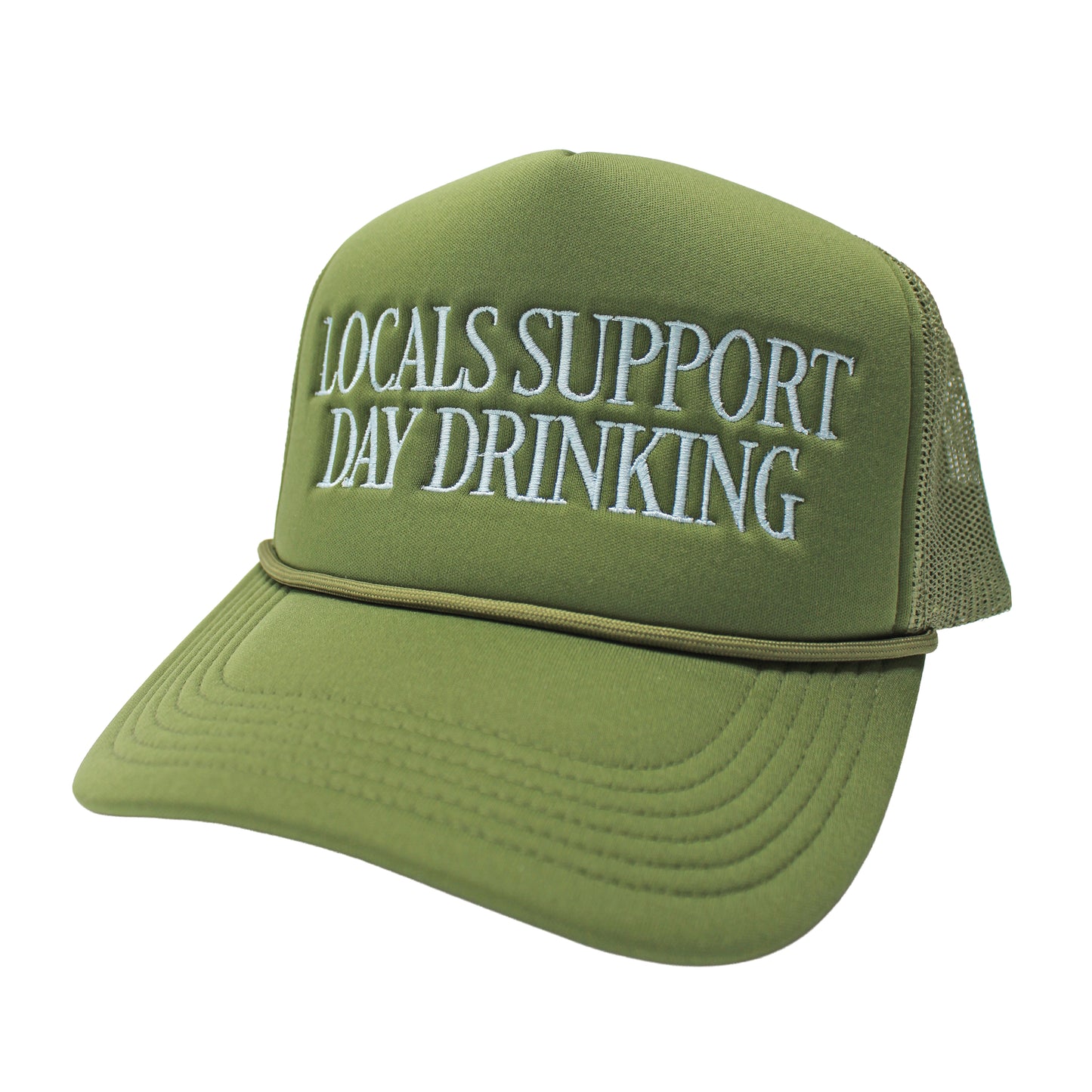 Local Girl Day Drinker Foam Trucker Hat - Pine