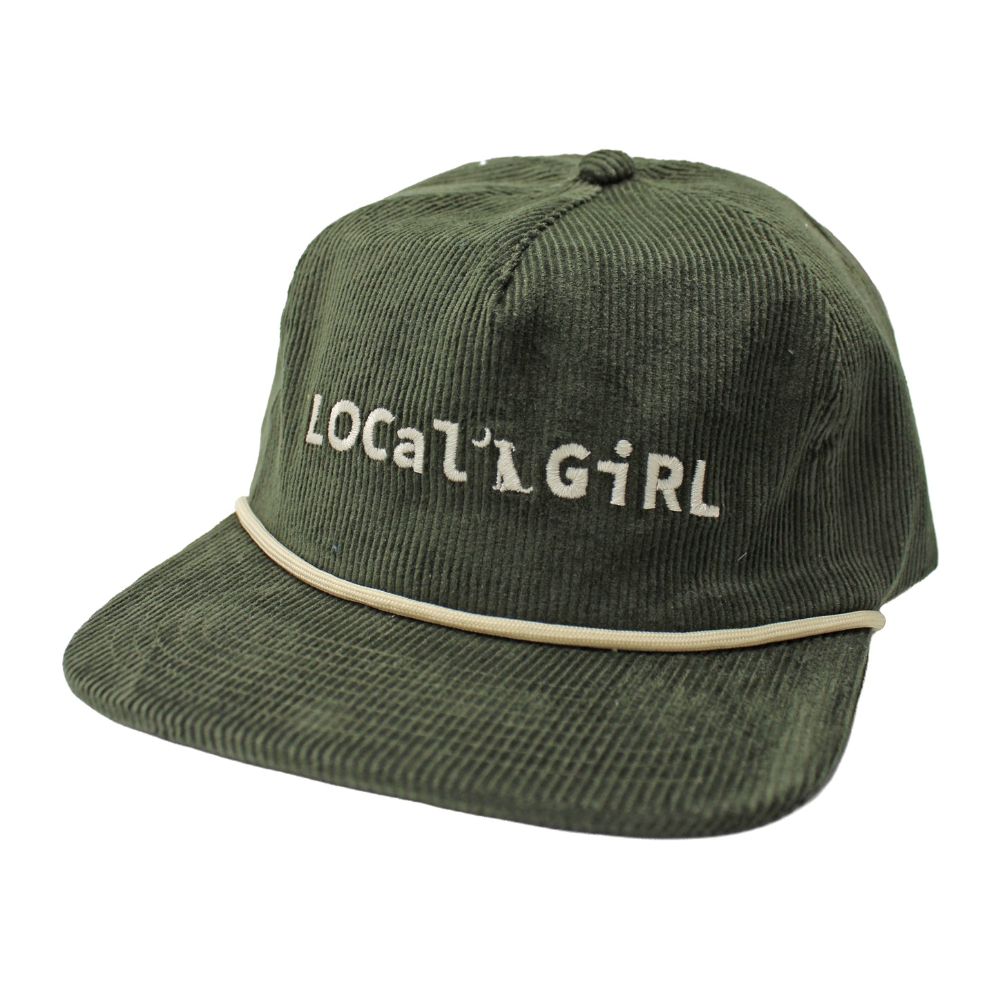Local Girl Corduroy Hat - Olive