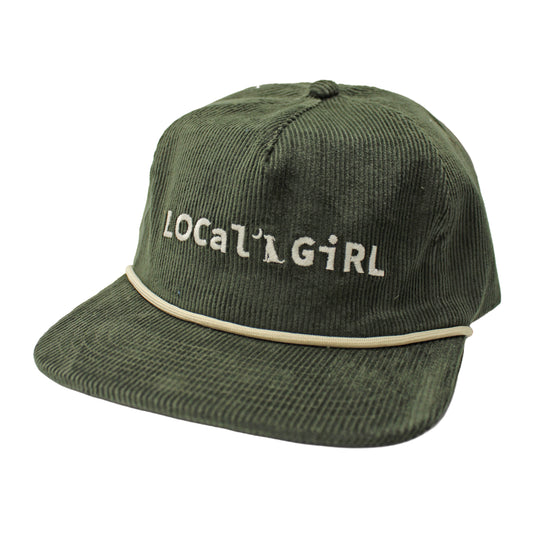 Local Girl Corduroy Hat - Olive