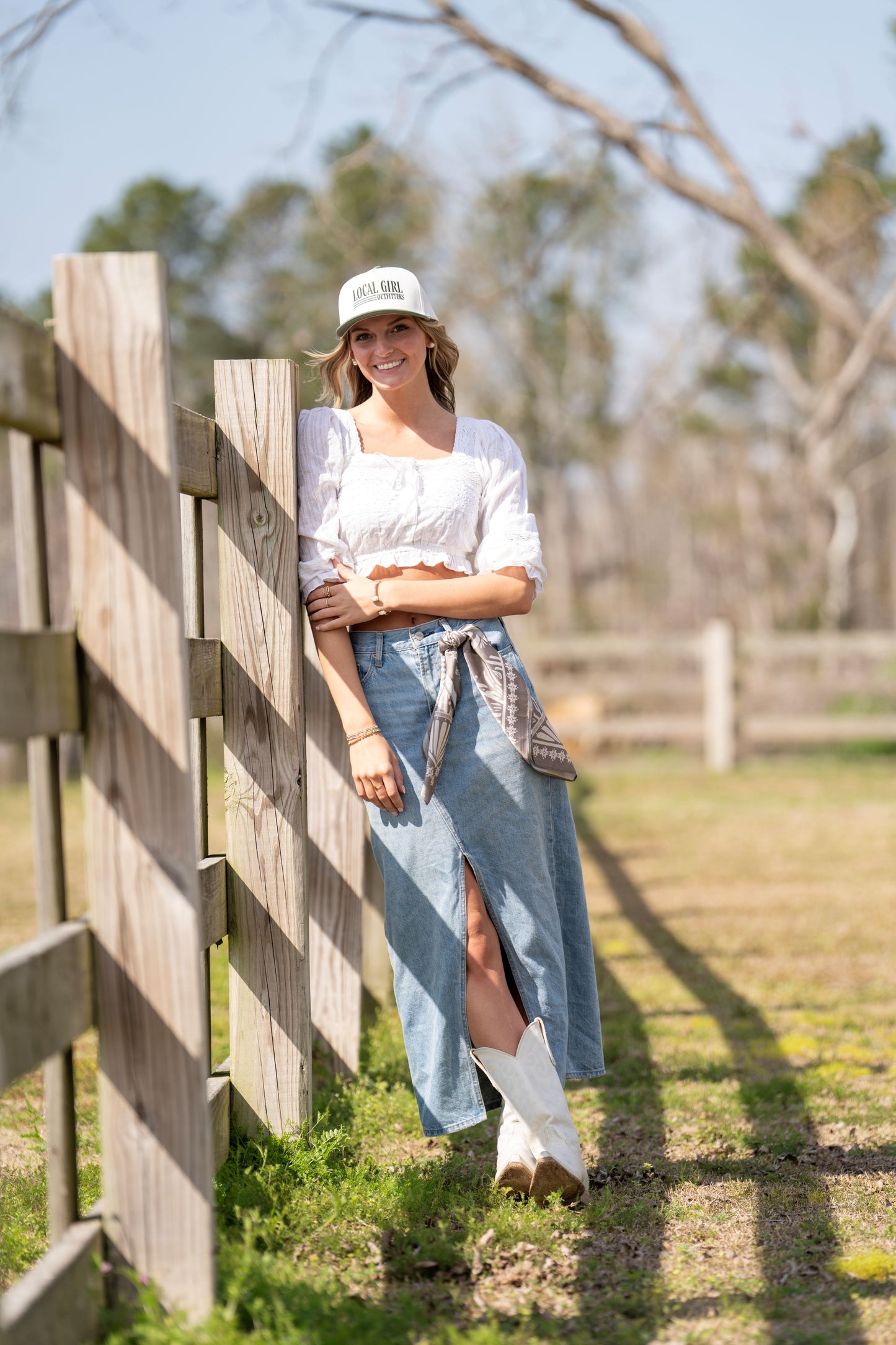 Local Girl Farmhand Rope Hat - Stone/Olive