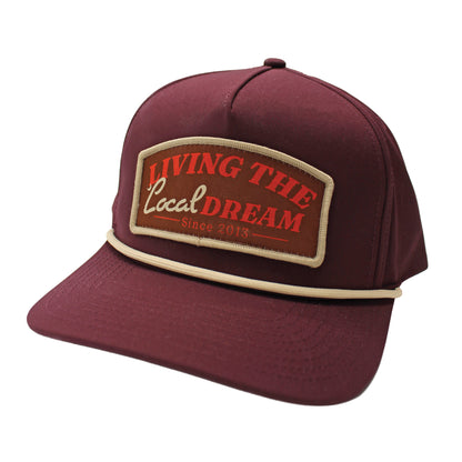 Local Girl Local Dream Rope Hat - Burgandy