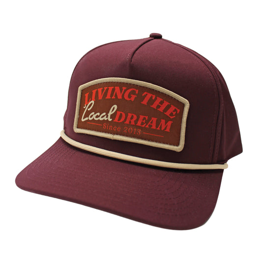 Local Girl Local Dream Rope Hat - Burgandy