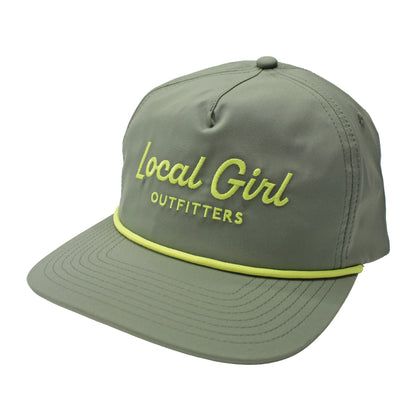 Local Girl Mark Script Low Profile Rope Hat - Loden