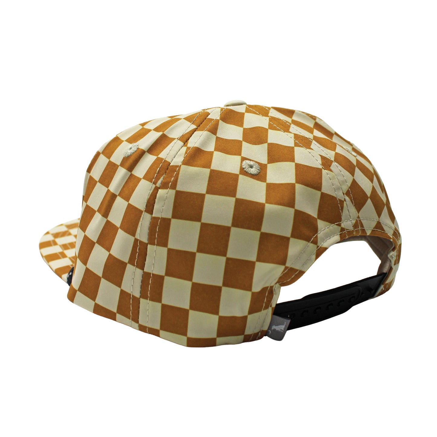 Local Girl Golden Wheat Low Profile Rope Hat - Burnt Orange Checker