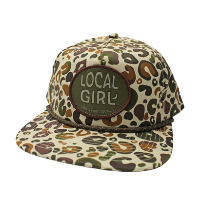 Local Girl Lunar Patch Low Profile Rope Hat - Vintage Cheetah