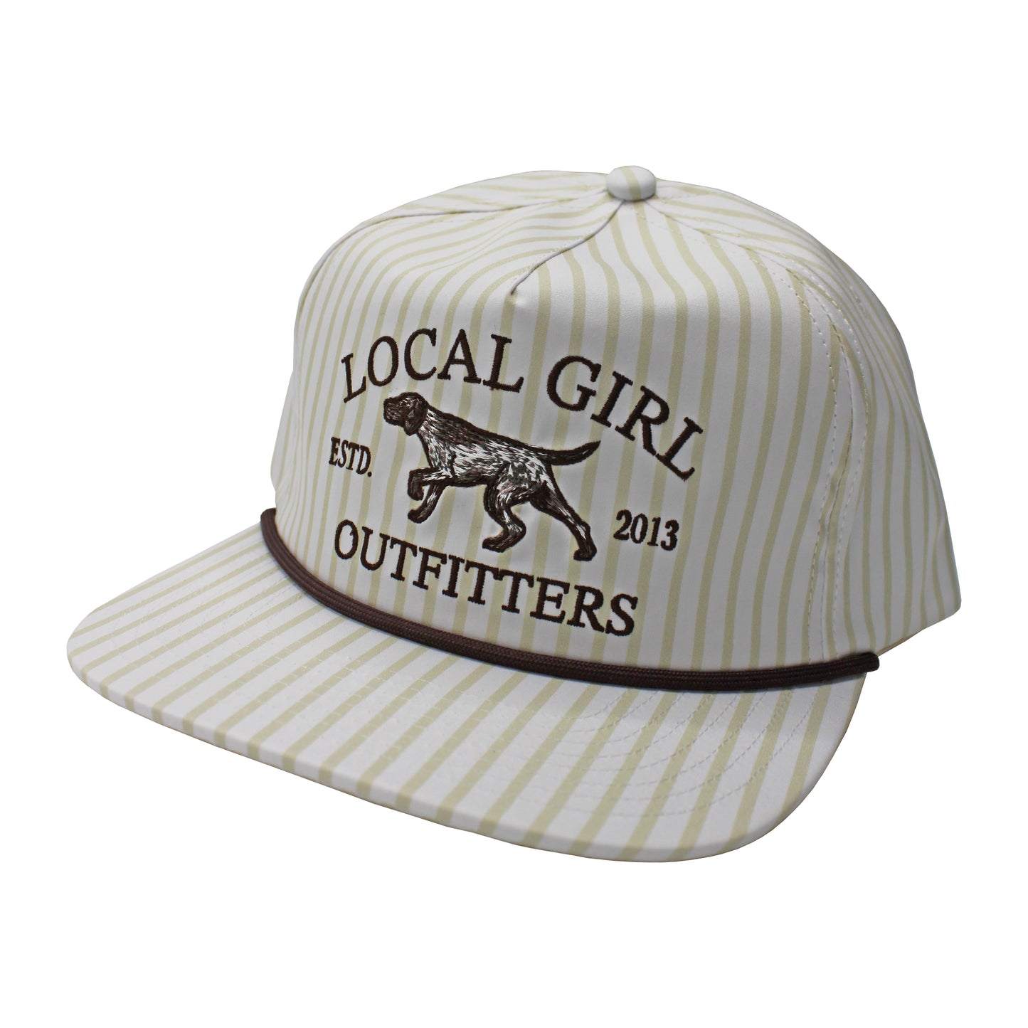 Local Girl Original Spotter Low Profile Rope Hat - Light Khaki Stripes