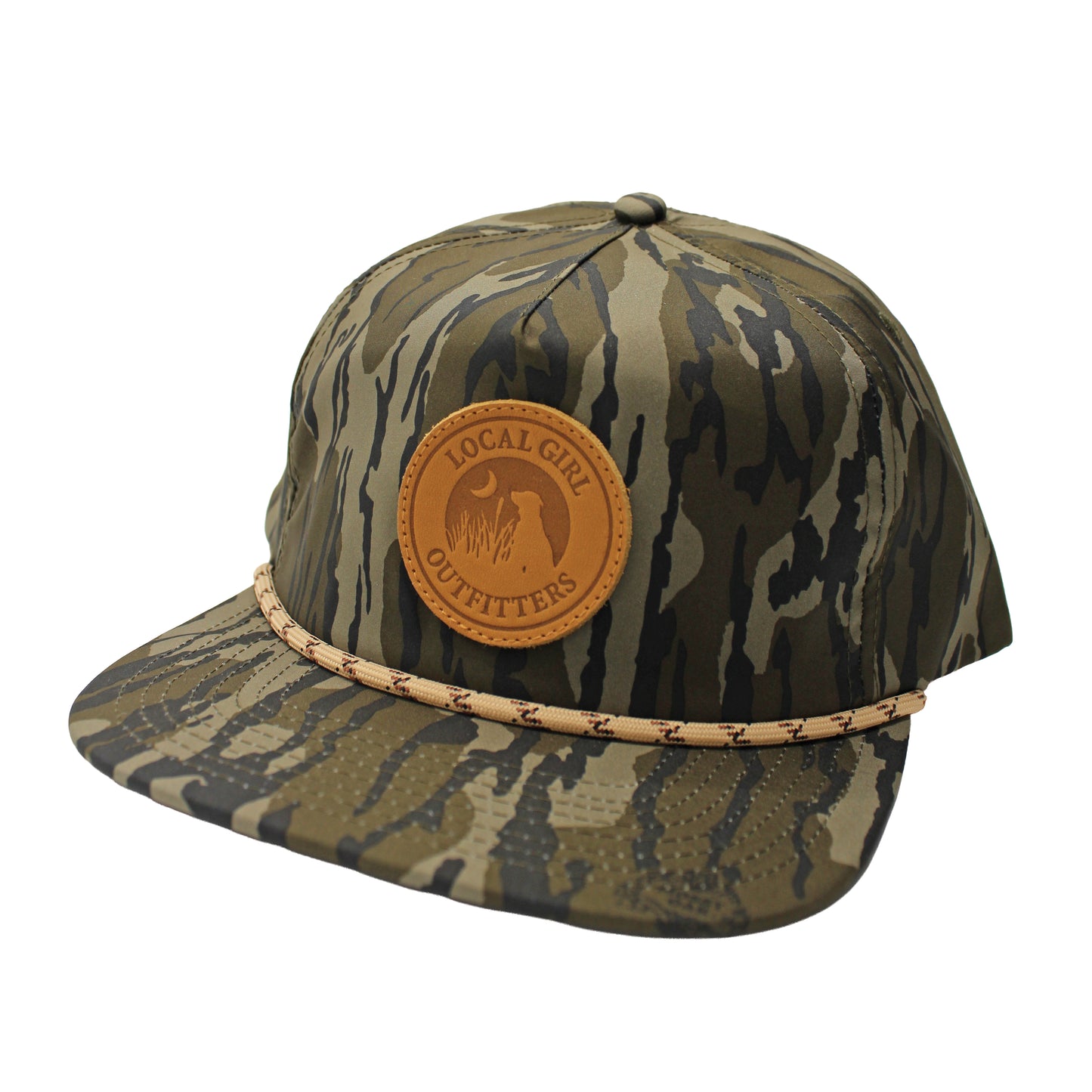 Local Girl Leather Patch Low Profile Rope Hat - Mossy Oak Bottomland