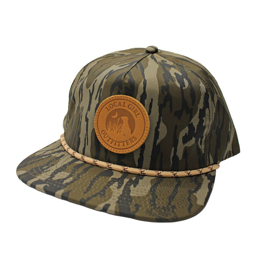 Local Girl Leather Patch Low Profile Rope Hat - Mossy Oak Bottomland