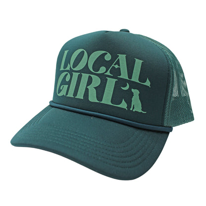 Local Girl Flourish Foam Trucker Hat - Teal