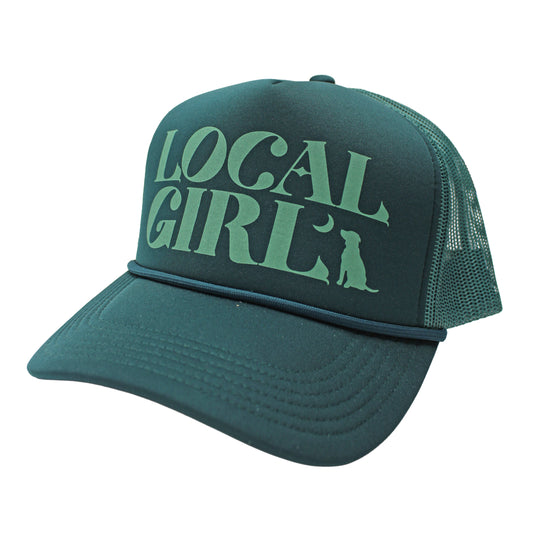 Local Girl Flourish Foam Trucker Hat - Teal