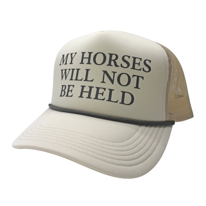 Local Girl Horses Foam Trucker Hat - Light Sand