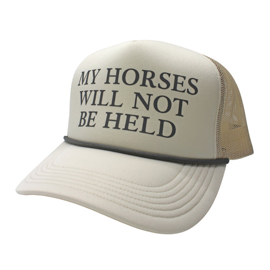 Local Girl Horses Foam Trucker Hat - Light Sand