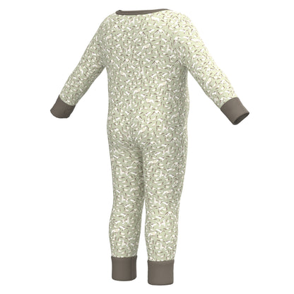 Baby Bodysuit - Green Duck Dog
