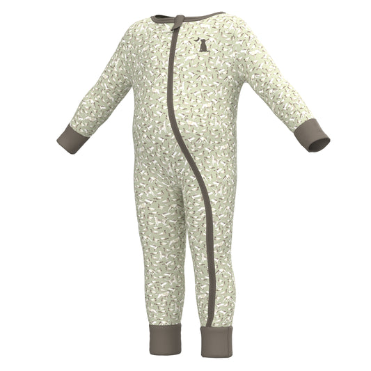 Baby Bodysuit - Green Duck Dog