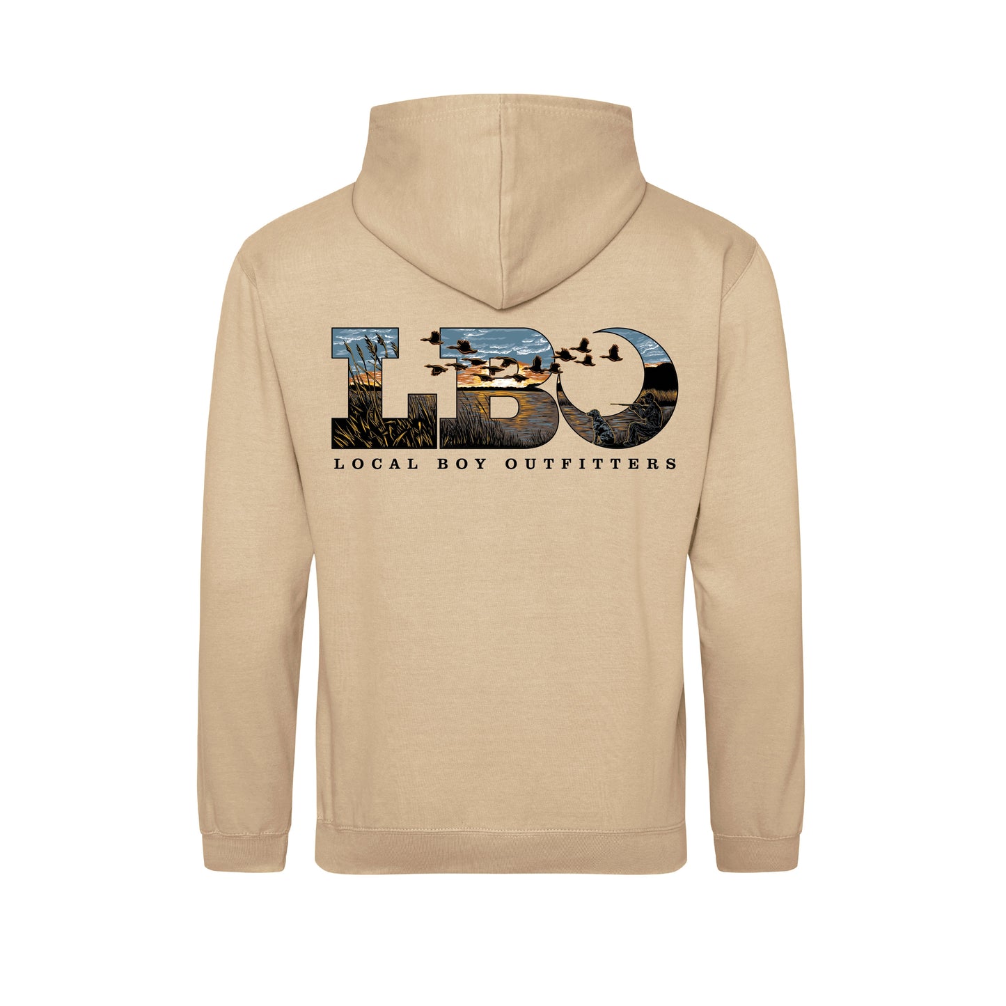 Youth LBO Marsh Scene Brushwood Hoodie - Desert Sand