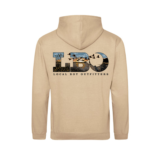 Youth LBO Marsh Scene Brushwood Hoodie - Desert Sand