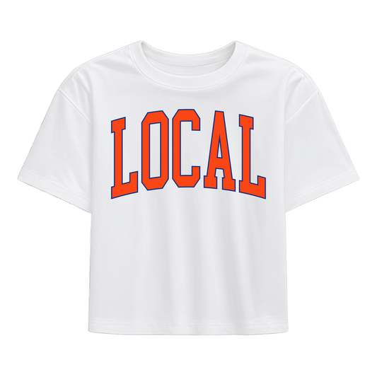 Local Girl Classic Collegiate Local T-Shirt - Orange/Core Blue