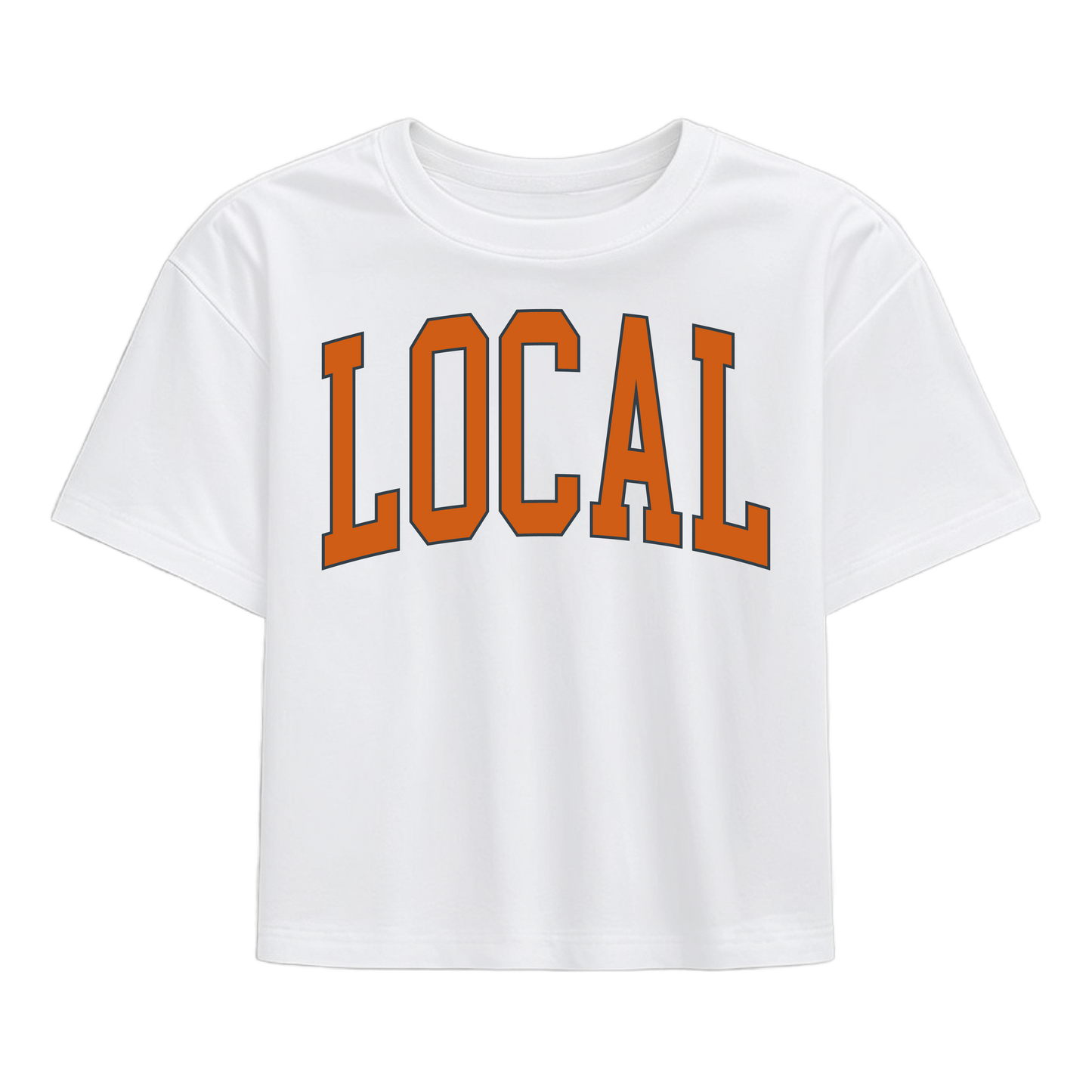 Local Girl Classic Collegiate Local T-Shirt - Burnt Orange/Charcoal