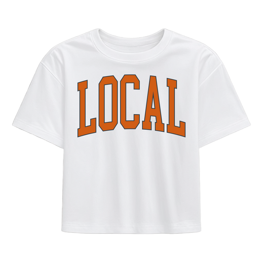 Local Girl Classic Collegiate Local T-Shirt - Burnt Orange/Charcoal