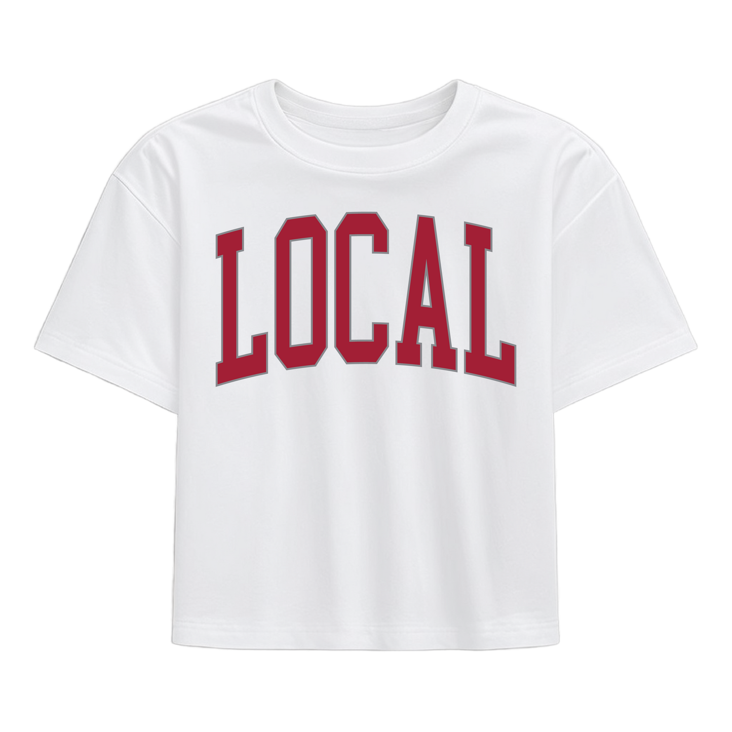 Local Girl Classic Collegiate Local T-Shirt - Crimson/Gray
