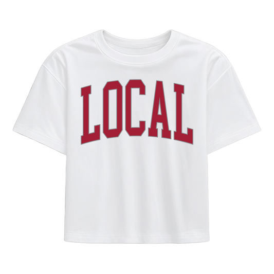 Local Girl Classic Collegiate Local T-Shirt - Crimson/Gray