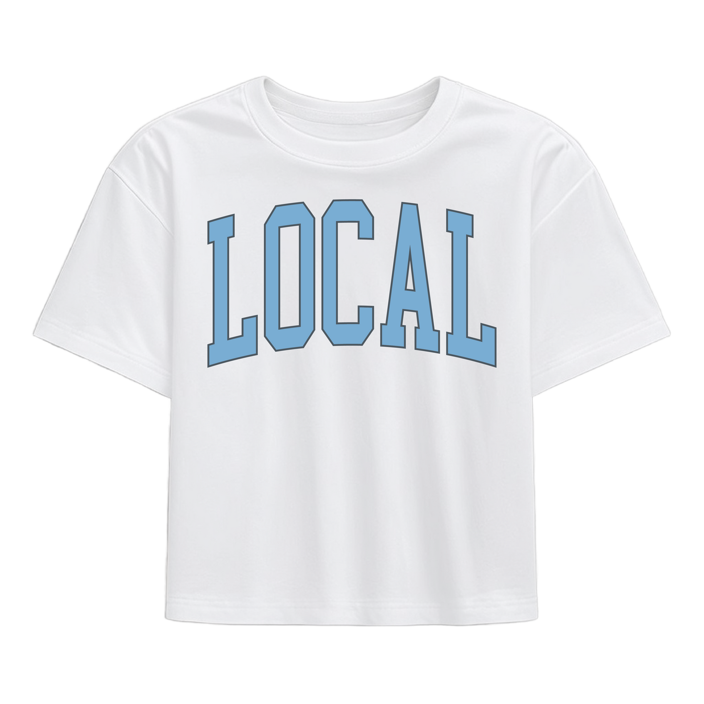 Local Girl Classic Collegiate Local T-Shirt - Carolina Blue/Navy