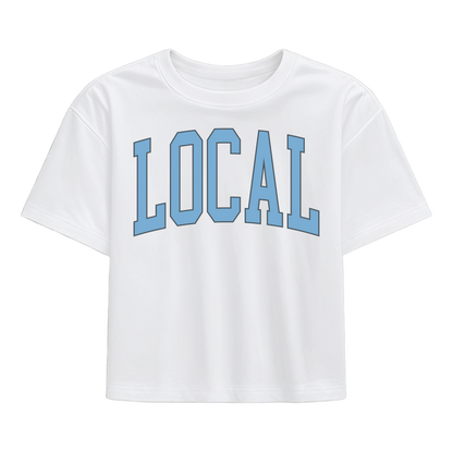 Local Girl Classic Collegiate Local T-Shirt - Carolina Blue/Navy