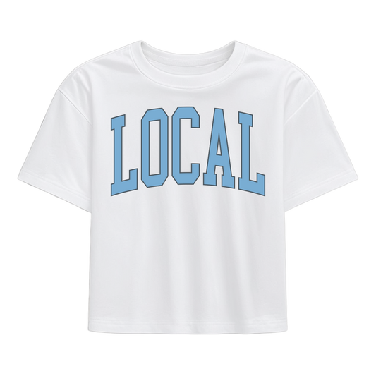Local Girl Classic Collegiate Local T-Shirt - Carolina Blue/Navy