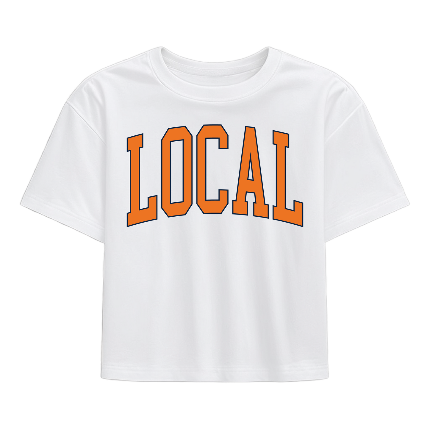 Local Girl Classic Collegiate Local T-Shirt - Orange/Navy