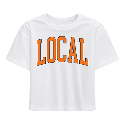 Local Girl Classic Collegiate Local T-Shirt - Orange/Navy