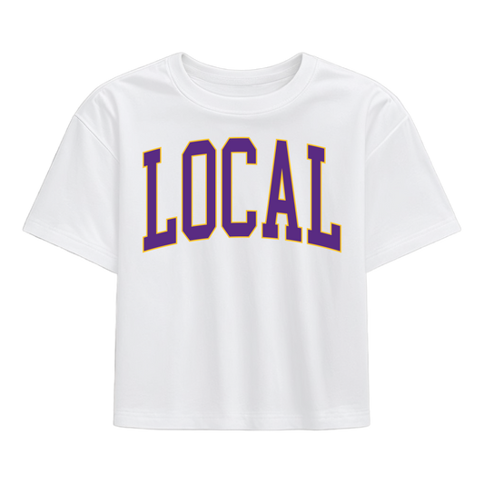 Local Girl Classic Collegiate Local T-Shirt - Purple/Yellow