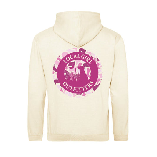 LG Youth Brushwood Hoodie - Pink LCF Original Logo