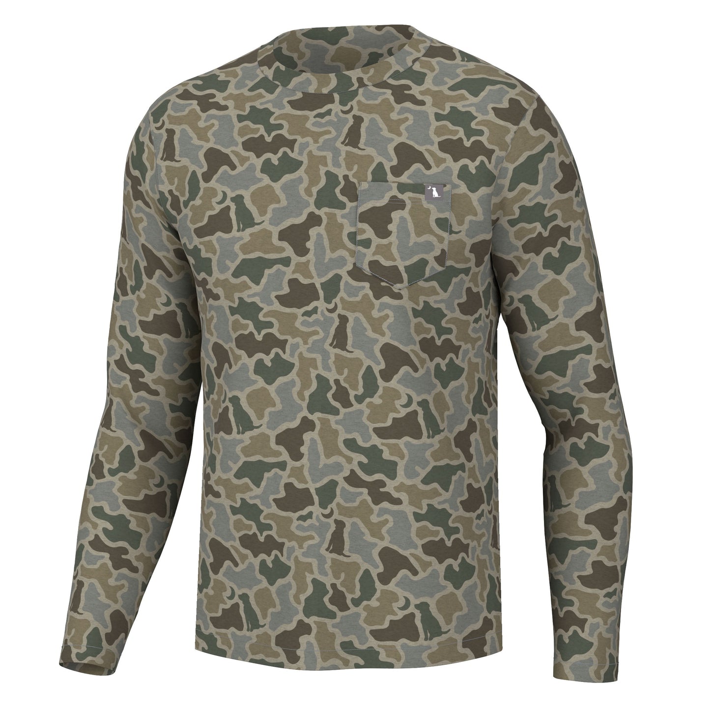 L/S Heather-Blend Crew - Mud