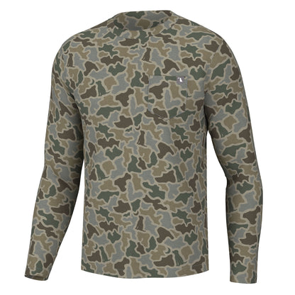 L/S Heather-Blend Crew - Mud