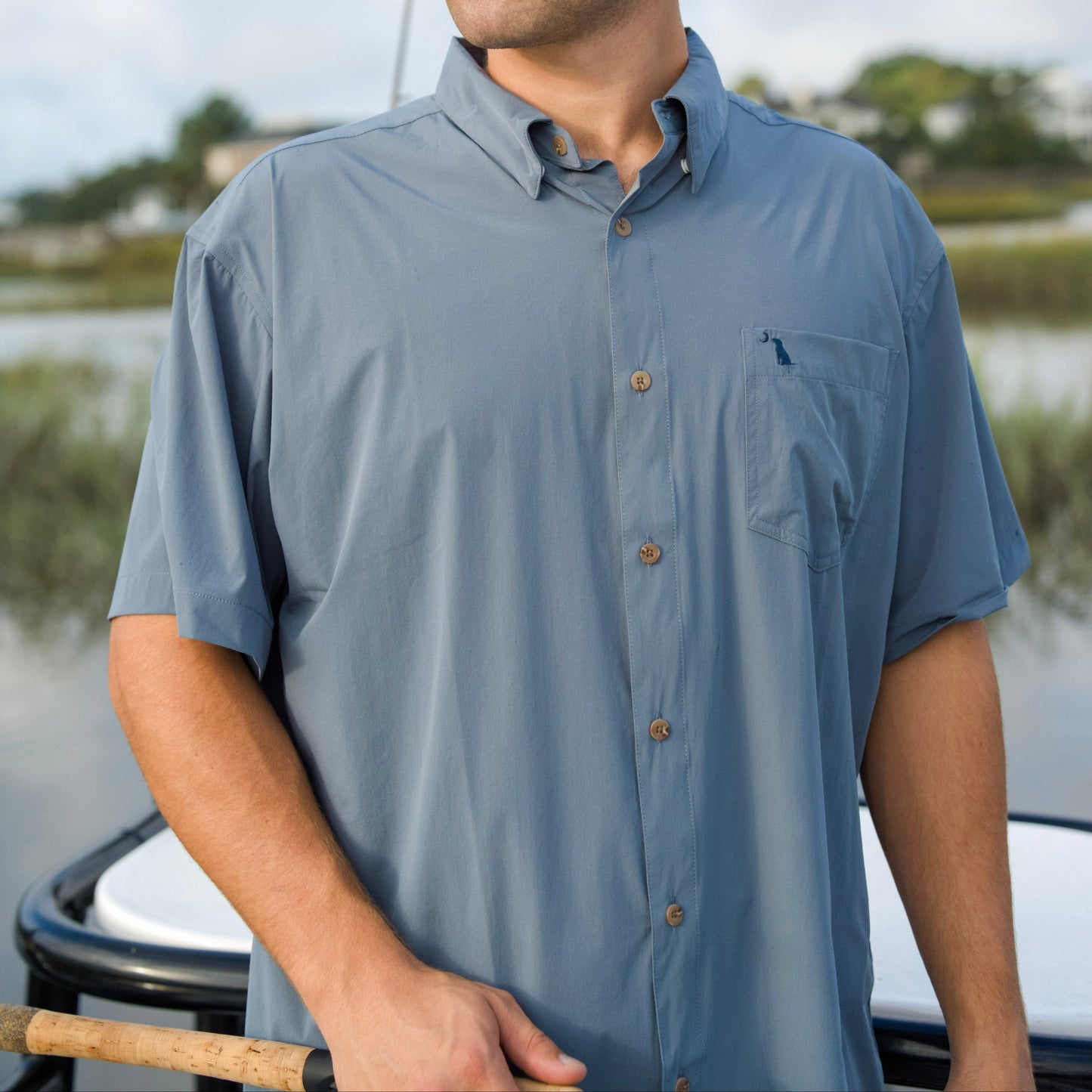 Low Country Button Down - Saltwater Camo